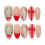 (XS) Christmas Red Almond Press On Nails 2