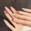(XS) Christmas Red Almond Press On Nails 6