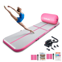 3M Pink Inflatable Gymnastics Mat & 100*60cm Air Roller With pump