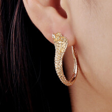 (5069) Exaggerated Snake Earrings for Gowns & Travel