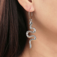 (5089) Exaggerated Snake Earrings for Gowns & Travel