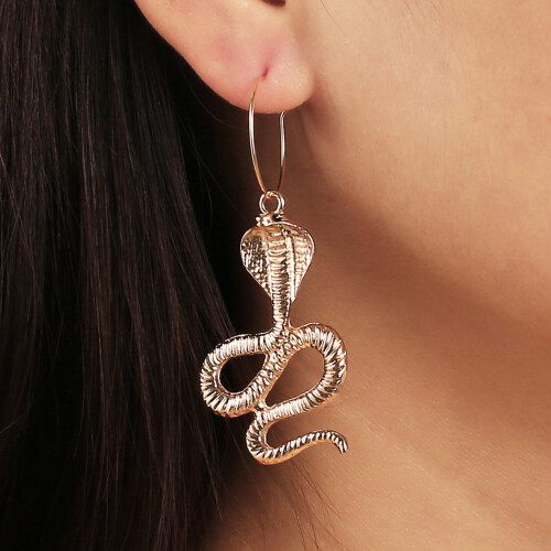 (5094) Boucles d'oreilles Serpent Tasse Vintage