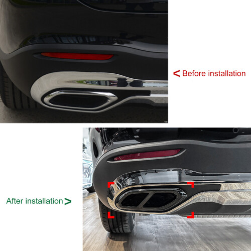 1 Pair ABS Exhaust Pipe Cover for GLC-X254 Black 2