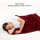 Super Thick Fleece Sleeping Bag Liner Blanket, Deep Red, 1006g 4