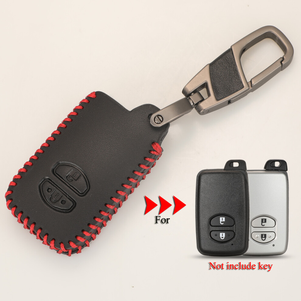 Leather Car Key Cover For Toyota Aurion Avalon Landcruiser Camry Highlander Rav4 Yaris 2 Buttons Remote Case 6935161683455