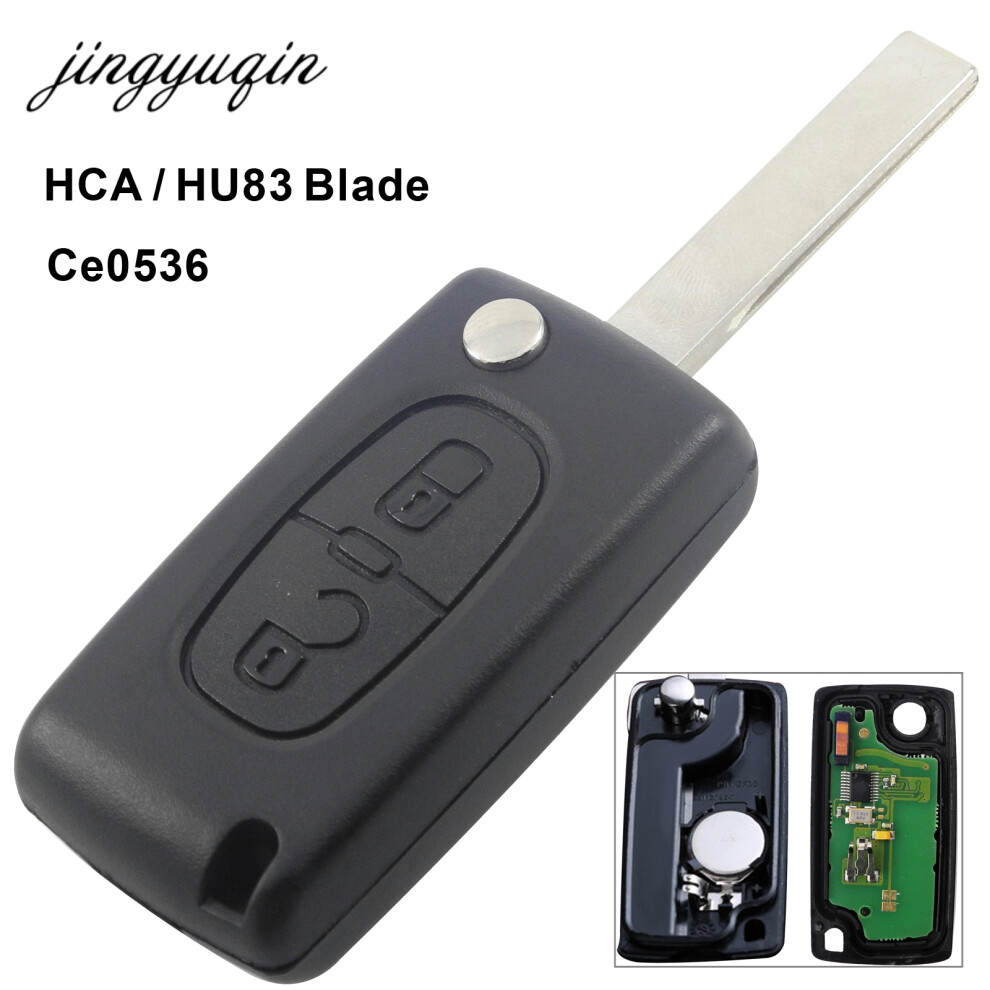 Hca/Hu83 2 Buttons Remote Car Key For Peugeot 307 3008 308 408 433Mhz Pcf7961 Id46 Ce0536 Flip Key Fob With Battery 6935161682779