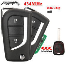 For Toyota Aygo Peugeot 107 106 Citroen C1 2005-2014 Flip Car Remote Key 2BT 434MHz ID46/4D70 Chip 89785-0H901