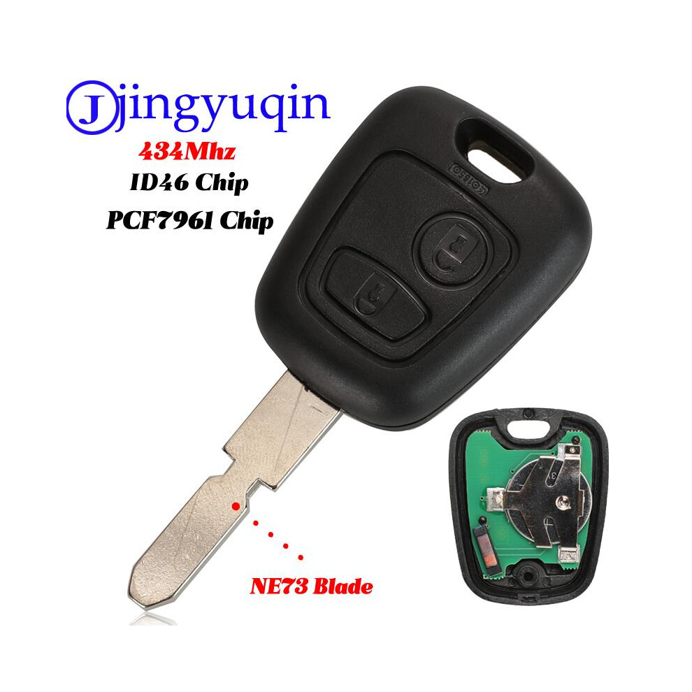 For Peugeot 406 407 408 607 2 Buttons Remote Car Key Transponder Chip Id46 434Mhz&Ne78 Blade Keys 6935161682519