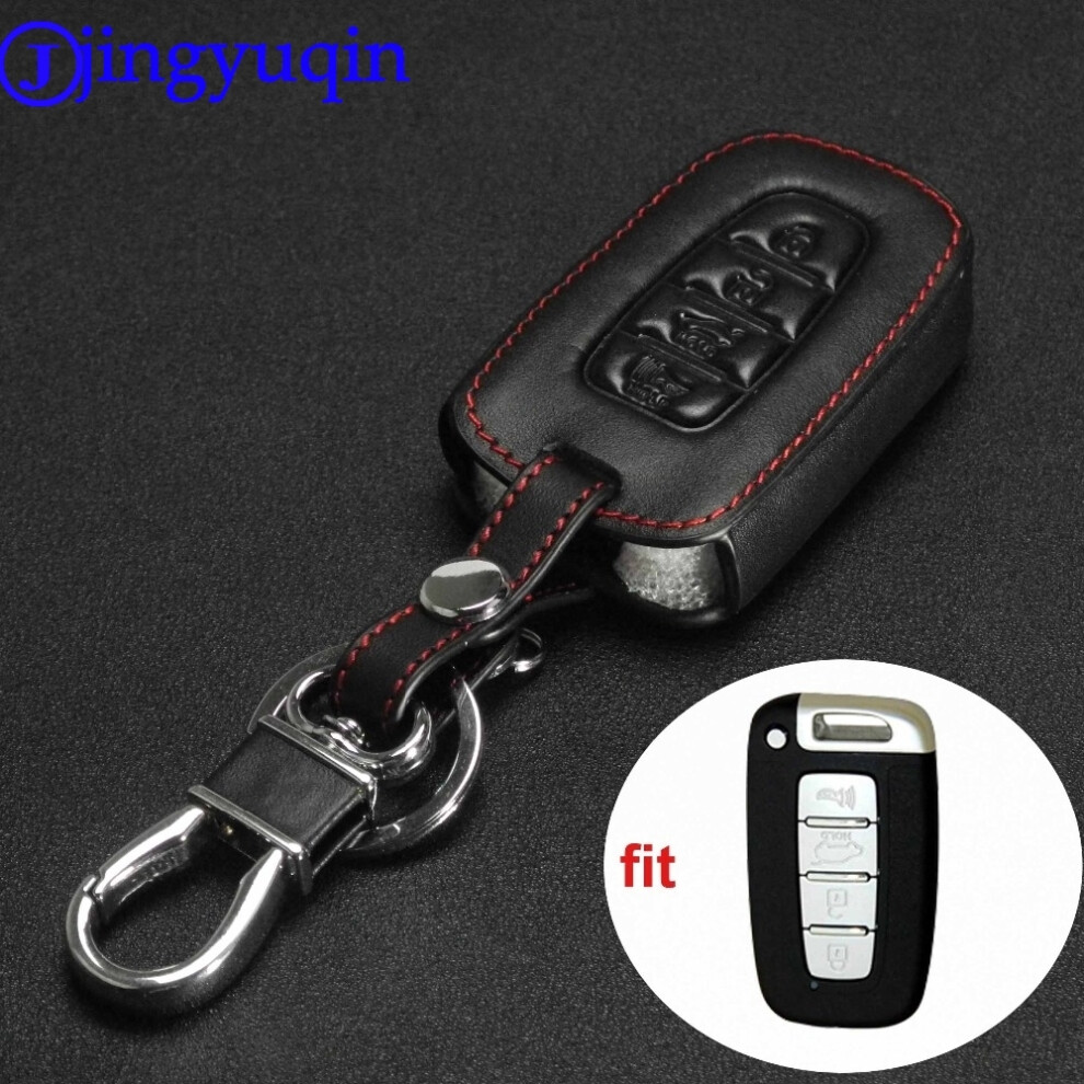 For Hyundai Genesis Equus Elantra Veloster Sonata For Kia K2 K5 Leather Remote 4 Buttons Car Key Case Holder Covers 6935161682359