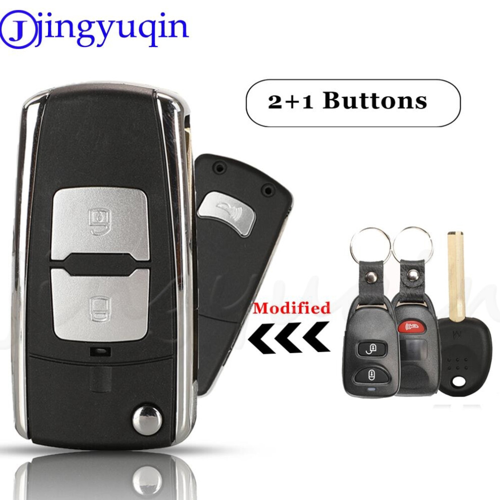 For Hyundai Elantra 2011 For Kia Uncut Blade Blank Key 3 Buttons Replacement Remote Car Key Shell Cover Case Fob 6935161682342