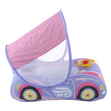 Pink Baby Car Inflatable Pool Float with Sunshade & Horn, 1-4 Years