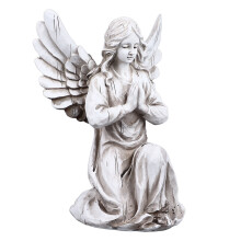 Statua Angelo Religioso in Resina - 25,5x19x14,5cm Decorazione da Giardino Esterno