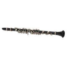 Mini Black Clarinet Model 16cm Dollhouse Decor Musical Instrument for Desktop