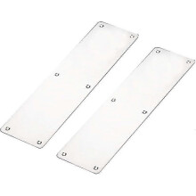 Door Finger Kick Plate, 2 x Fire Door Finger Plate, Push Plate 300 x 80mm Brushed Stainless Steel Kickplate Door/Bottom Door Protection with Screws, S