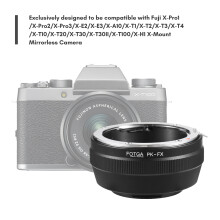 Aluminum Fuji X to Pentax K-Mount Lens Adapter 62mm Black