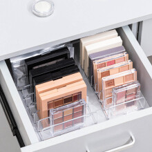 7-Fächer-transparentes Lidschatten-Paletten-Organizer