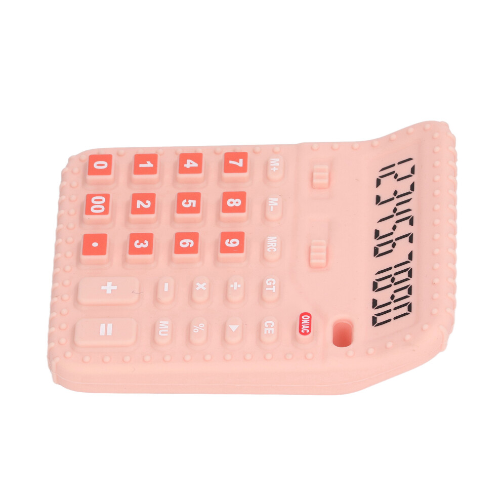 Baby Silicone Calculator Shape Teether Toy For Infants & Sensory Play Pink