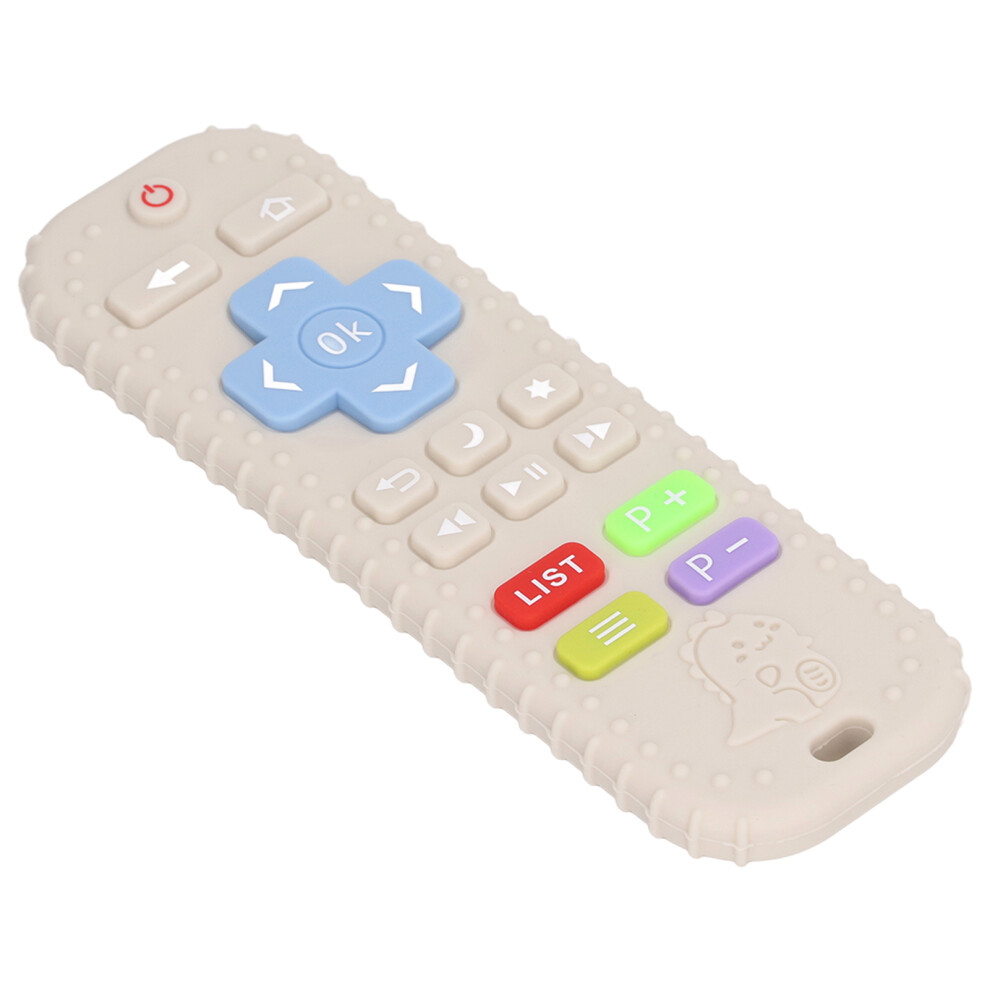Baby Cartoon Remote Teether Toy Silicone Chew For Toddlers Beige