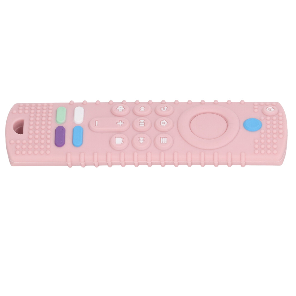 Remote Control Baby Teether Soft Silicone Gum Massager Toy Pink
