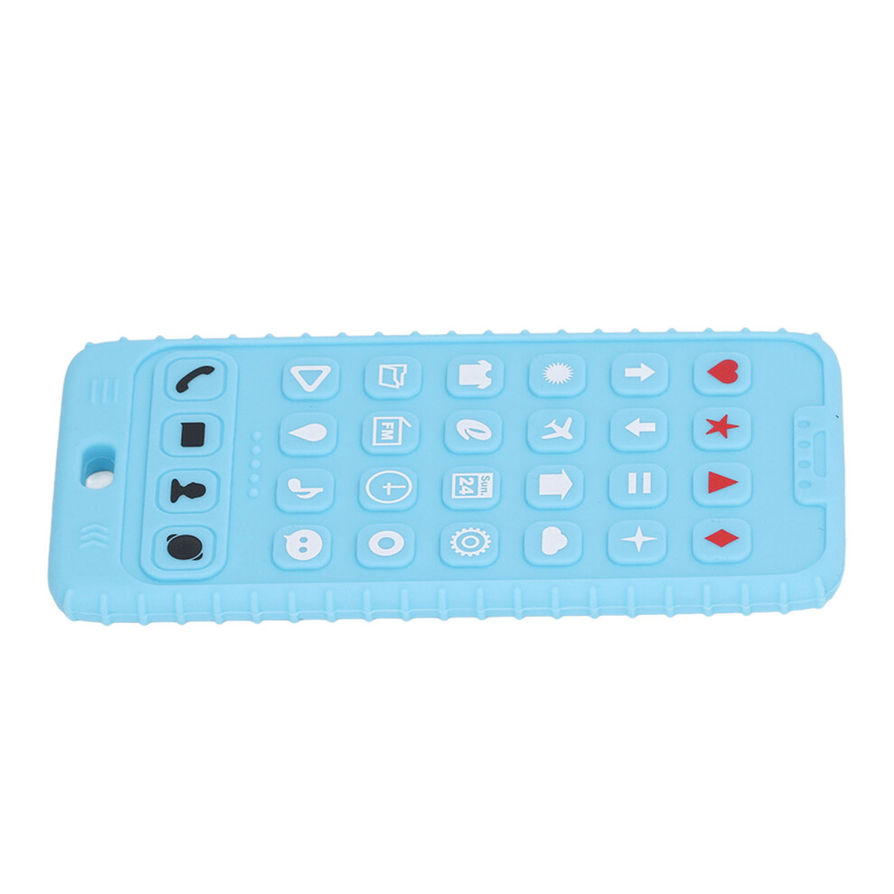 Baby Bright Skyblue Silicone Mobile Phone Teether, Soft Chew Toy