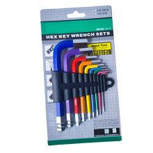 Ensemble de 9 pièces d'outils de réparation, clé hexagonale en métal avec embout sphérique CR V, modèle 0618