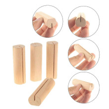 2025 New 20 Pcs Natural Wood Photo Card Holders Place Card Holders Wooden Photo Holder Wooden Card Holders