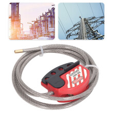 Adjustable Stainless Steel Cable Lockout Padlock Set with 2 Keys, 38mm Lockout Tagout