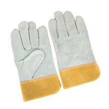Guanti da Lavoro in Pelle di Mucca per Saldatura, Antincendio, Resistente al Calore, Impermeabili, 27 cm