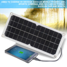 10W 18V Car Solar Panel with Dual USB & 12V Battery Charging