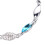 Blue Alloy 3pc Necklace Pendant Earrings Bracelet 8
