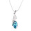 Blue Alloy 3pc Necklace Pendant Earrings Bracelet 6