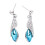 Blue Alloy 3pc Necklace Pendant Earrings Bracelet 9