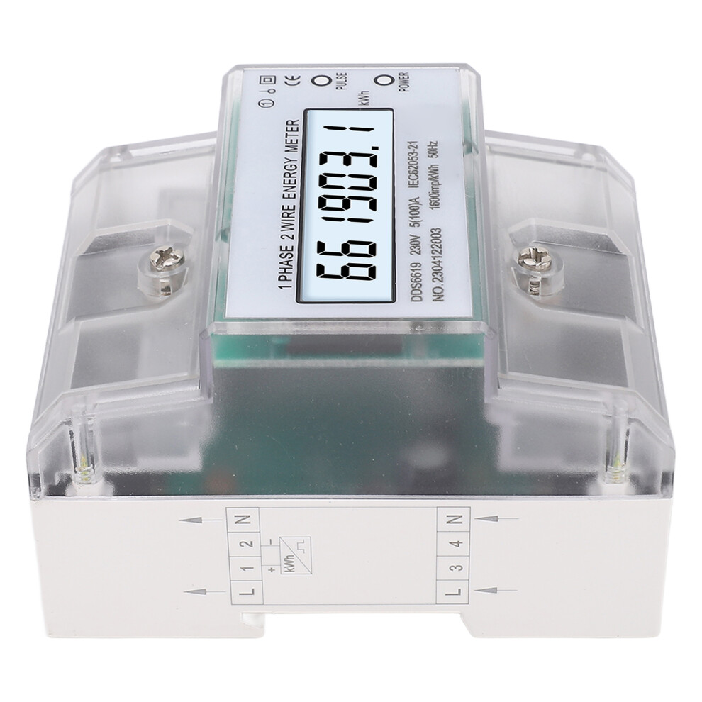 Digital Energy Meter Dds6619-031 1 Phase 2 Wire 230Vac Lcd Display 3151388137851