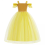 (120cm) Robe dorée Belle de La Belle et la Bête pour fille 3