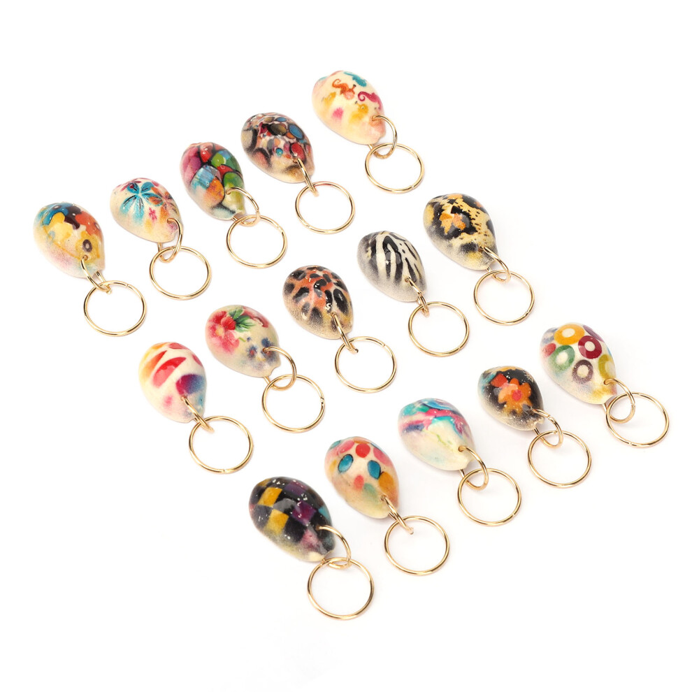 15pcs Shell Pendant Clips for Hair Braiding Dreadlocks Hair Accessories