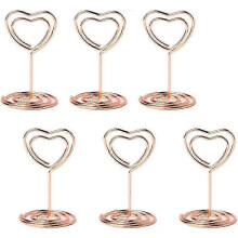 2025 New 20pcs Mini Place Card Holders Table Number Stand Table Card Holder Wire Table Picture Photo Holder