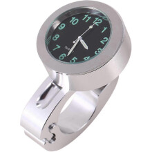Waterproof Motorcycle Handlebar Watch - Universal Motorcycle Handlebar Clock for 22mm/25mm Moto Scooter Bikes(silver)