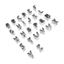 Alphabet Cookie Cutters 26Pcs Stainless Steel Capital Letters for DIY Baking