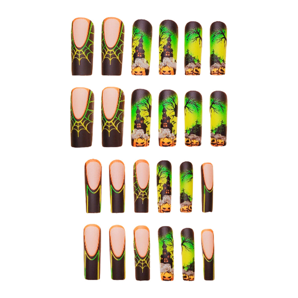 Creation-3C 24Pcs Halloween Press-On Nails, Durable & Stylish