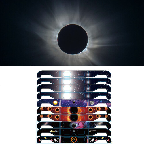 10 Pcs Solar Eclipse Glasses Plastic Frame Paper Solar Eclipse Viewing