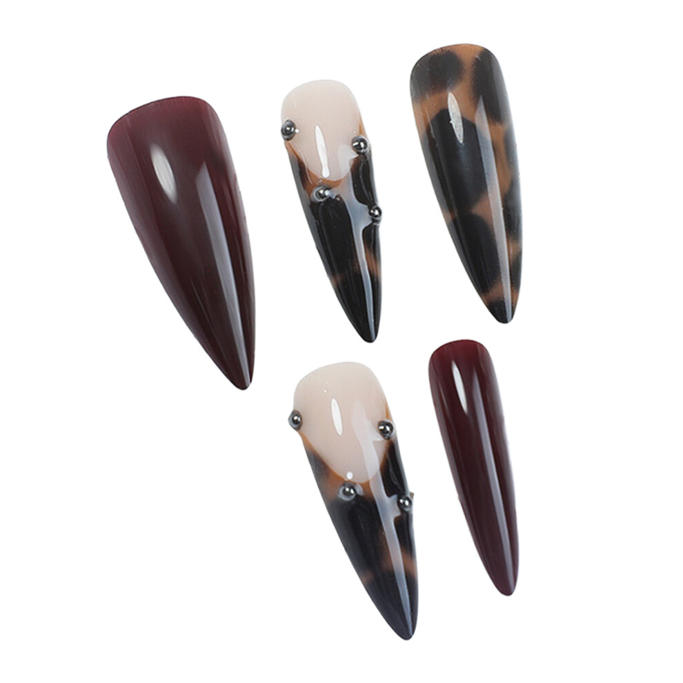 Dachuang Beauty 24Pcs Leopard Print Press On Nails For Women