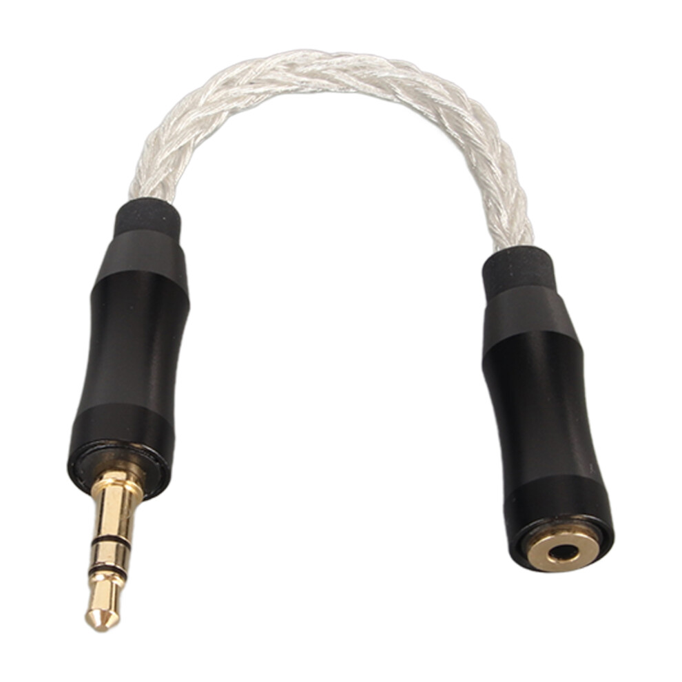 2.5Mm Female To 3.5Mm Male Audio Cable 14Cm Copper Plated Gold/Silver 4651388141012