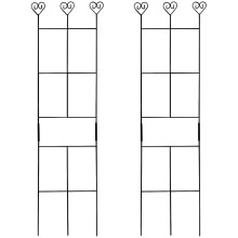 (70*30cm*Black, 2pcs) Iron Trellis for Indoor/Outdoor Potted Plants