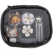 Cute Contact Lens Case Travel Kit Portable Contact Case Container with Mirror