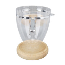 Clear 950mL Food Storage Jar with Airtight Lid for Coffee, Tea, Nuts
