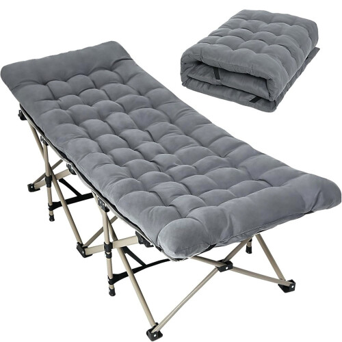 Heavy Duty Folding Camping Cot Bed 190cm Portable