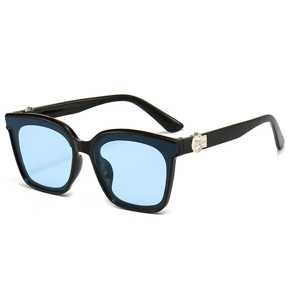 Dachuang Beauty Black/Blue ( Box Flakes) Unisex Square Frame Sunglasses For Outdoor