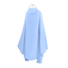 Elektrischer Fahrrad-Regencape Blau PVC Wiederverwendbarer Ganzkörper-Poncho mit Spiegelabdeckung