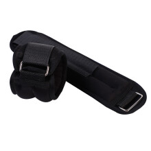 (All Black, 1kg) Adjustable Ankle Weights for Kids, Teens & Adults