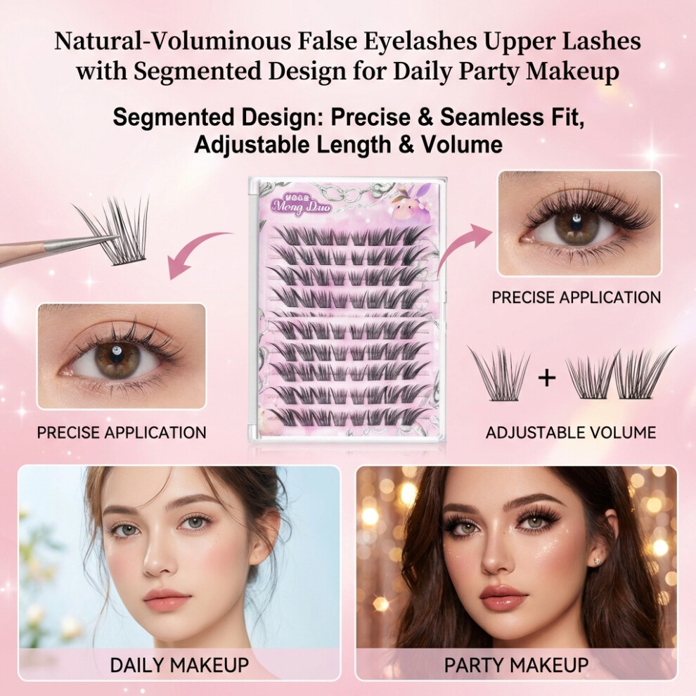 Phui-Pet-Supplies (Glue Style) False Eyelashes Voluminous Natural For Party & Daily
